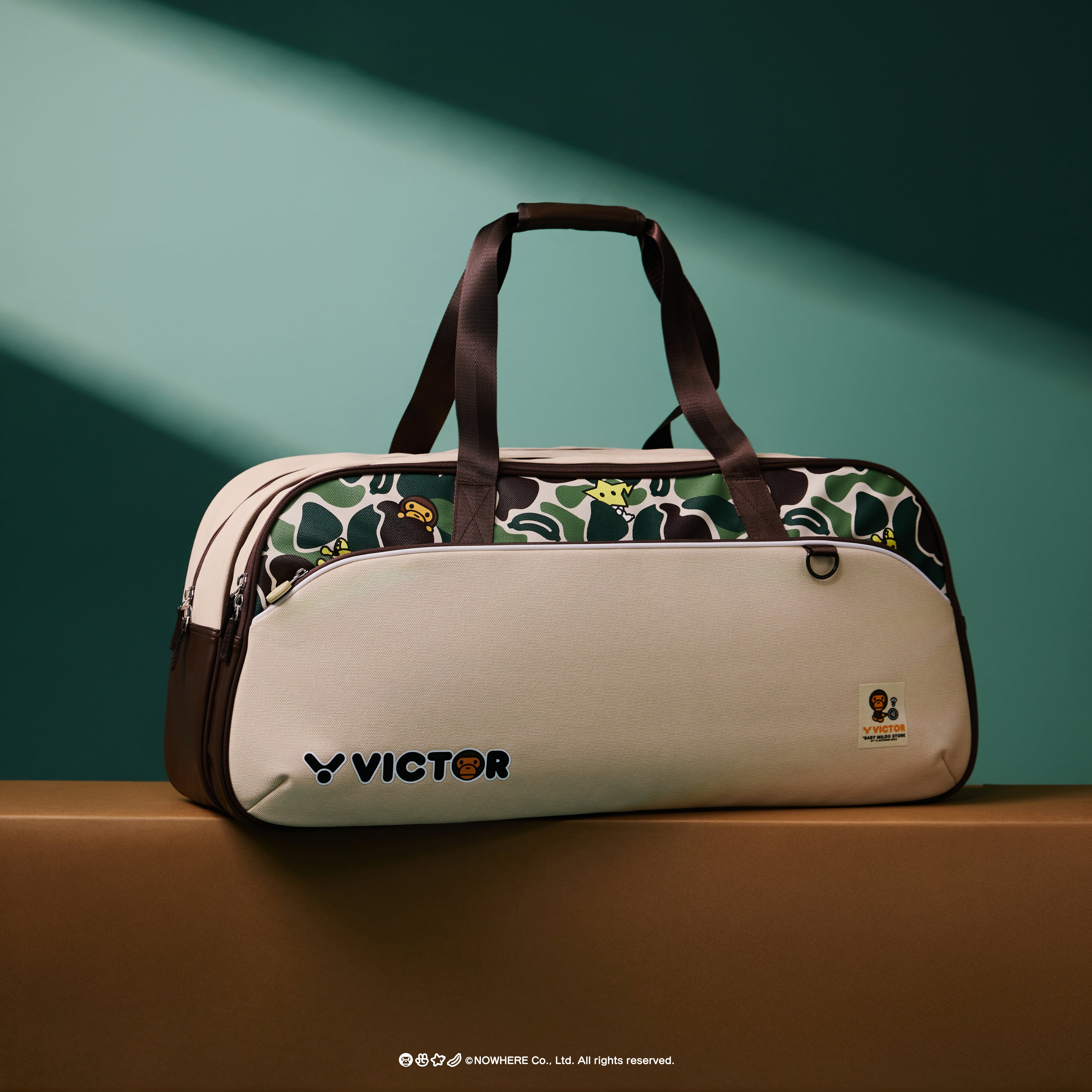 【限定希少】Victor × Baby Milo バドミントントーナメントバッグ VICTOR X BABY MILO BR5649BM V - Rectangular Racket Bag (Milo Khaki)