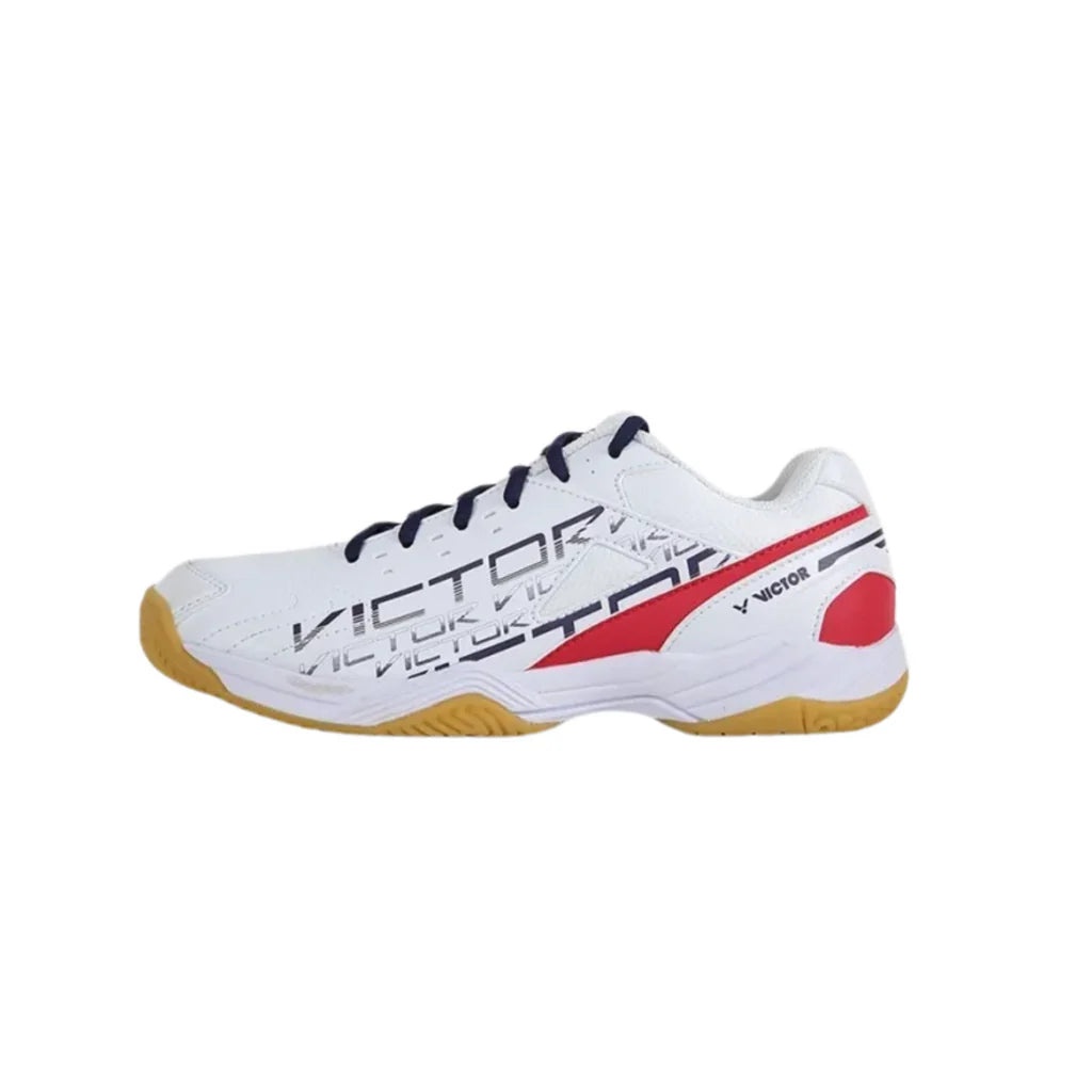 Victor A170 AD Unisex Court Shoes (Bright White/High Risk Red)