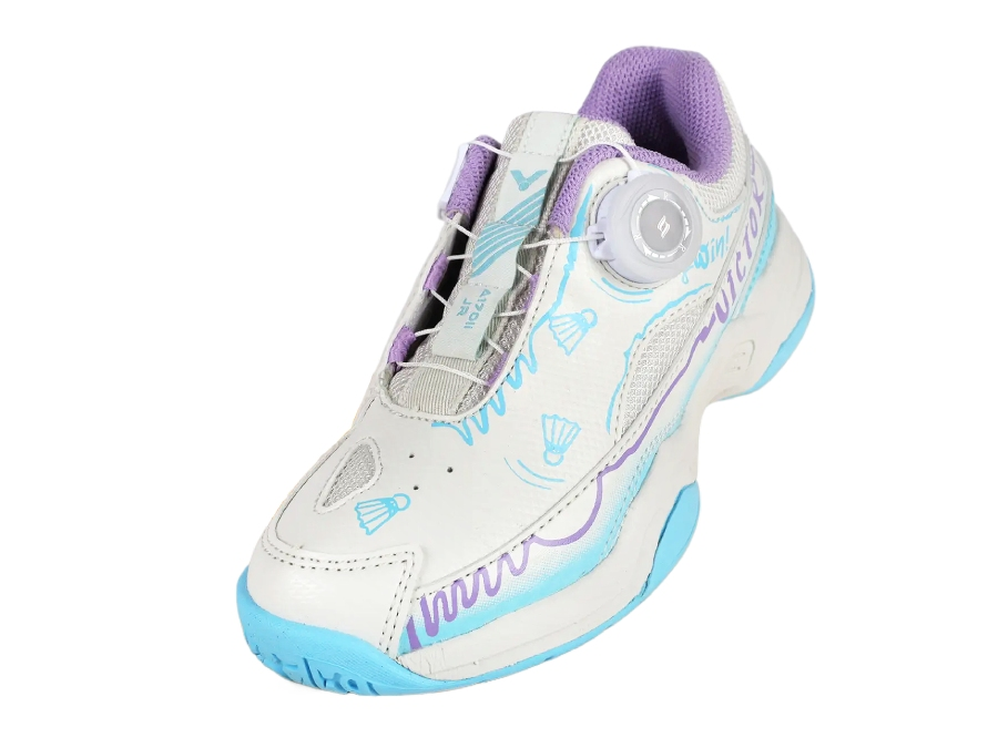VICTOR A170II JR LM UNISEX COURT SHOES (Ivory White/Bonnie Blue)