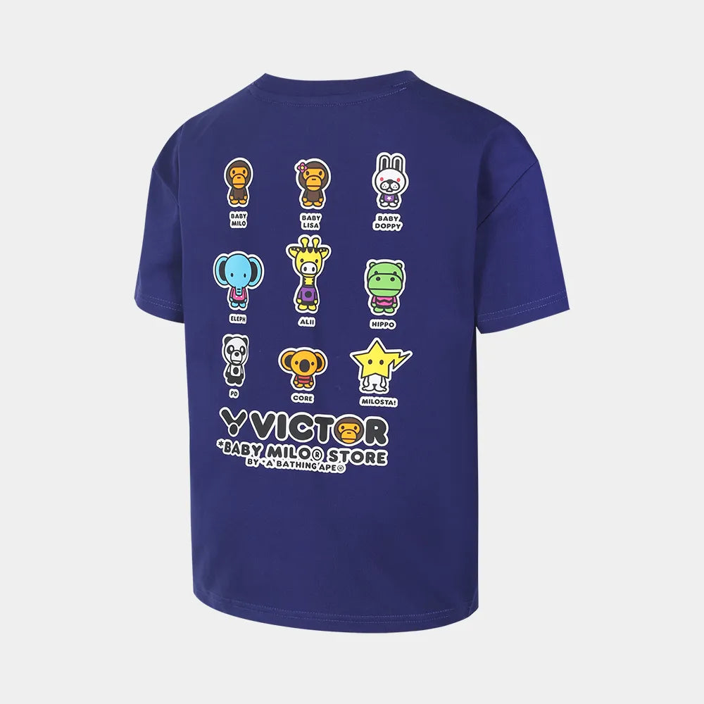 VICTOR x BABY MILO Knitted T-Shirt T-501BM F (Milo Blue)