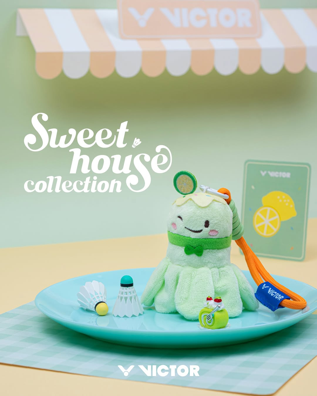 VICTOR Sweet House Collection: Sweet Smash Bag Charm PG6027R (Lemon Tart)