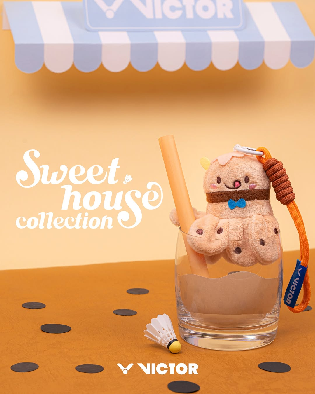 VICTOR Sweet House Collection: Sweet Smash Bag Charm PG6027V1 (Bubble Tea)